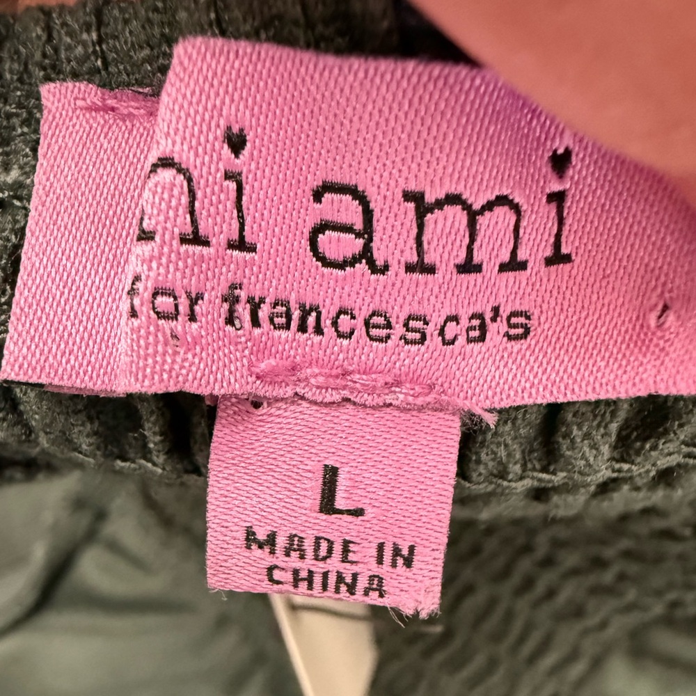 Mi Ami For Francesca’s Elegant Olive Green Puff Sleeve Midi Dress – Square Neck - Picture 5 of 15